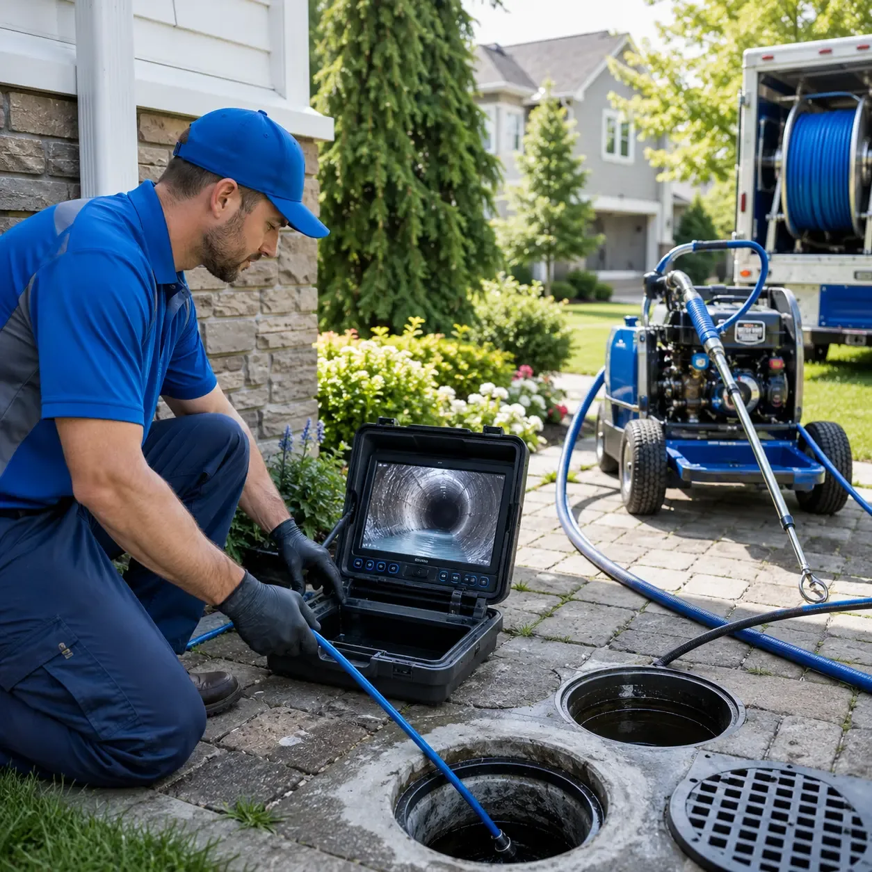 Outdoor drain cleaning professionals serving Red Oak, IA